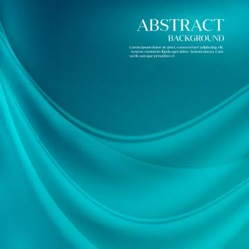 Blue vector Template Abstract background with curved lines Stock Illustration