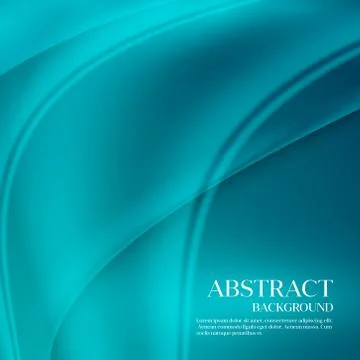Blue vector Template Abstract background with curved lines Stock Illustration