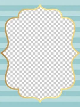 Blue vector template of invitation card for little girl. Printable colorful i Stock Illustration