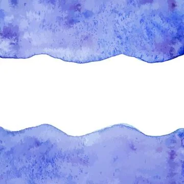 Blue vector watercolor paint background Stock Illustration
