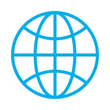 Blue vector web icon isolated on white background Stock Illustration