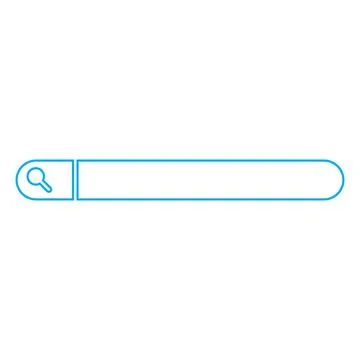 Blue vector website search line icon isolated on white background 스톡 일러스트