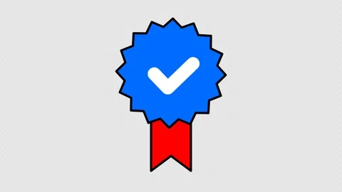 Blue verified badge Stock Footage 333671749
