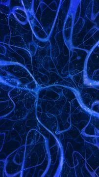 Blue Vertical Abstract Artificial Intelligence Glitter Particles Neural Netwo 스톡 일러스트