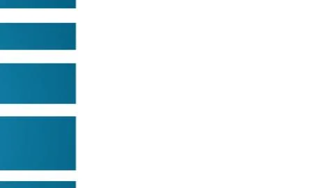 Blue vertical rectangular blocks on a white background Stock Illustration