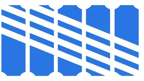 Blue vertical segments intersected by white diagonal lines Stock Illustration