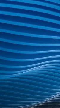 Blue vertical wave design with smooth abstract 3D flowing stripe patterns 스톡 일러스트