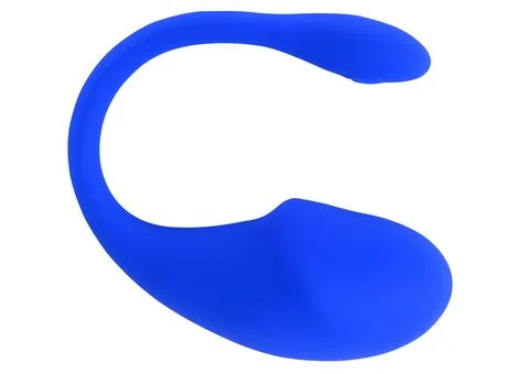 Blue vibrator isolated on a white background. A sexy toy for adults. Stock Photos