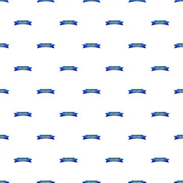 Blue victory ribbons creating a repeating pattern Stock Illustration