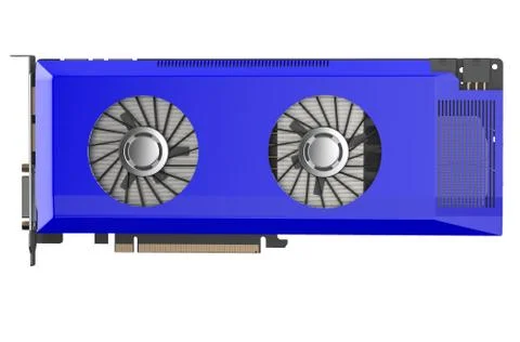 Blue video card Illustrazione stock