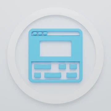 Blue Video recorder or editor software on laptop icon isolated on white bac.. Illustrazione stock