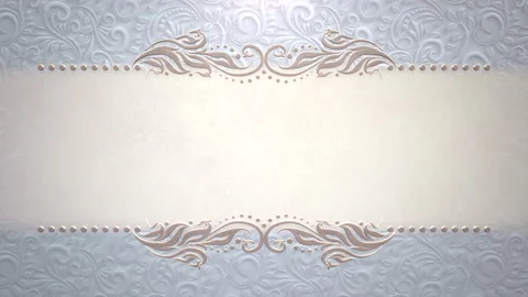 Blue vintage frame with decor pattern Stock Footage 166372963