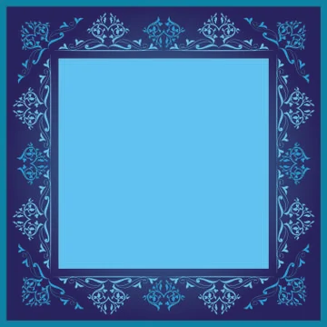 Blue vintage frames version Stock Illustration