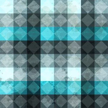 Blue vintage rombuses seamless pattern Stock Illustration