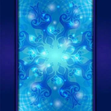Blue vintage vector abstract background Stock Illustration