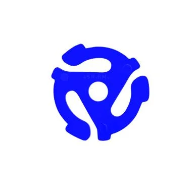 Blue vinyl record adapter Stock Photos