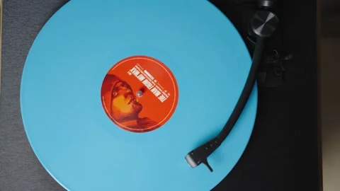 Blue vinyl record Vídeos de archivo 150859885