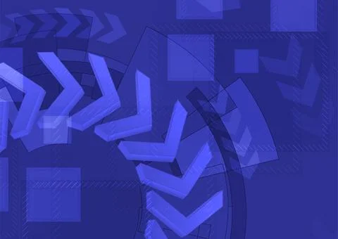 Blue violet abstract technology background with 3d arrows Stock Illustration