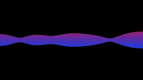 Blue Violet Audio Wave Vibrating on Black Background Stock Footage 324818352