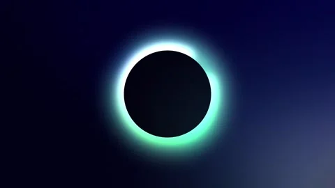 A blue-violet eclipse. a glowing circle . background motion animation Stock Footage 278214432