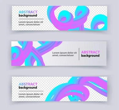 Blue violet gradient banner. Abstract Wave design element with Colorful Liquid Stock Illustration