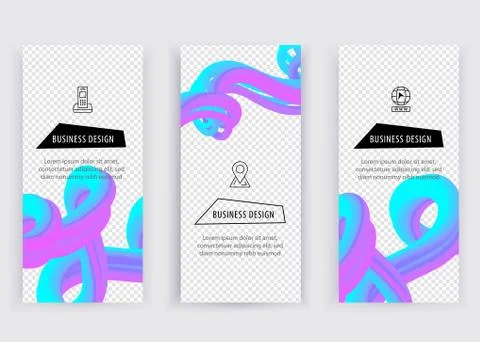 Blue violet gradient banner. Abstract Wave design element with Colorful Liquid Stock Illustration