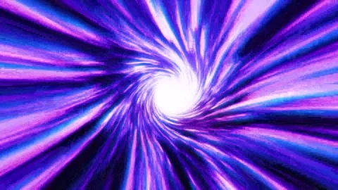 Blue violet infinity hyperspace. Time circle fractal. Cosmos speed fly. Stock Footage 257889159
