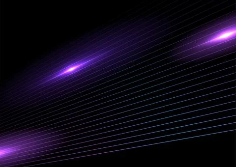 Blue violet minimal glowing lines abstract futuristic tech background Stock Illustration