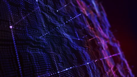 Blue violet technology background with a glowing panel digital data. Stock Footage 300679355