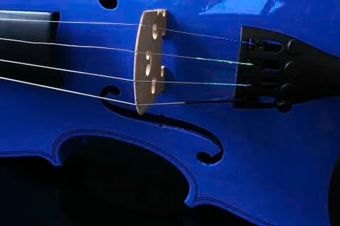 Blue Violin 스톡 사진