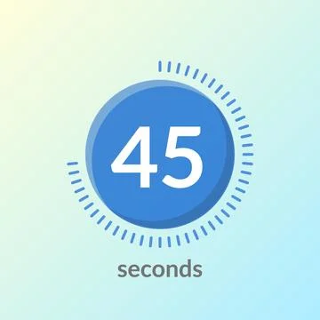 Blue virtual circular countdown seconds Illustrazione stock