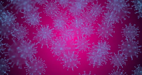 Blue Virus Cells falling slow motion Video stock 155082077