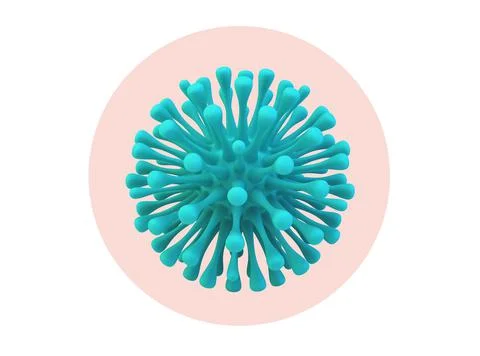 Blue virus illustration Stock Illustration