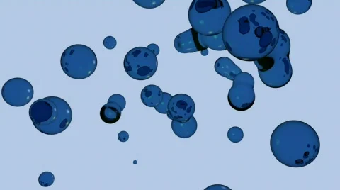 Blue viscous bubbles 스톡 동영상 856882