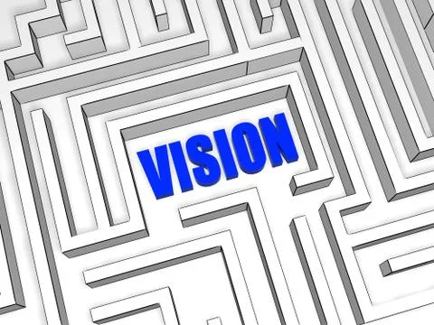 Blue vision in labyrinth Stock Illustration