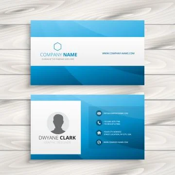 Blue visit card Stock Illustration