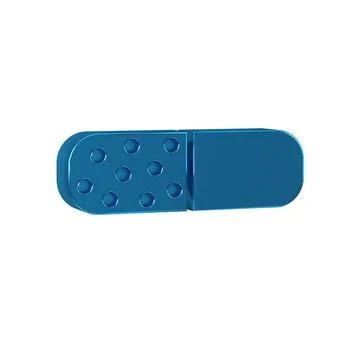 Blue Vitamin complex of pill capsule icon isolated on transparent backgroun.. Stockillustratie