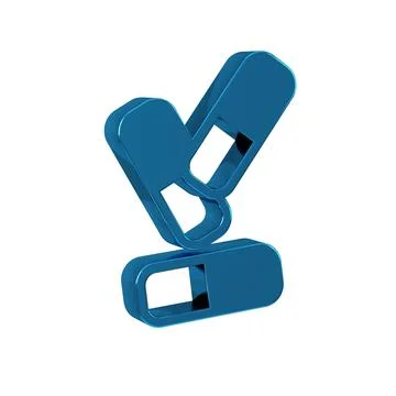 Blue Vitamin complex of pill capsule icon isolated on transparent backgroun.. 스톡 일러스트