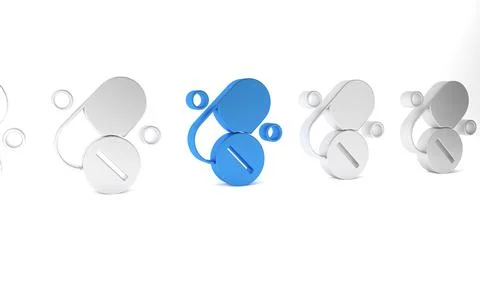 Blue Vitamin complex of pill capsule icon isolated on white background. Hea.. Stock Illustration
