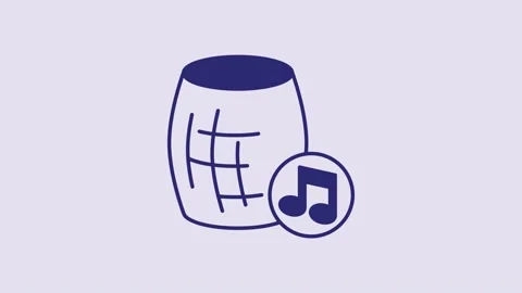 Blue Voice assistant icon isolated on purple background. Voice control user Stock Footage 232841718