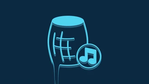 Blue Voice assistant icon isolated on blue background. Voice control user Stock Footage 235896227