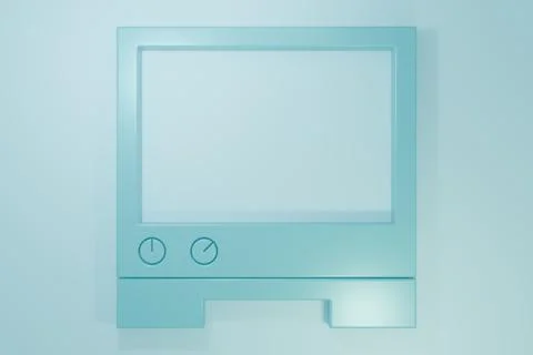 Blue Voice assistant icon isolated on blue background. Voice control user i.. Stock Illustration