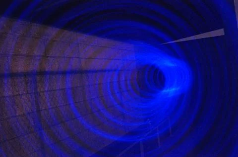 Blue Vortex Time Tunnel Stock Photos
