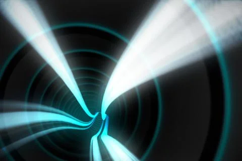 Blue vortex with white light Stock Illustration