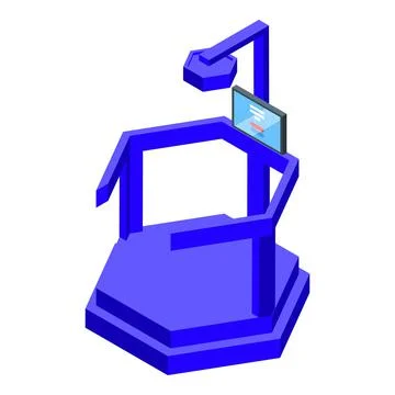 Blue vr platform icon isometric vector. Virtual reality Stock Illustration