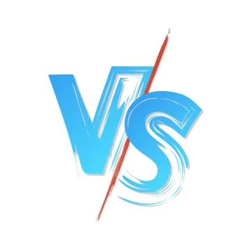 Blue VS versus logo. Ilustración de archivo