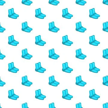 Blue wakeboarding boot pattern, cartoon style イラスト素材