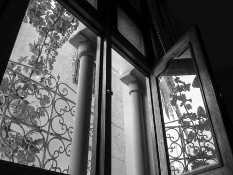 Blue wall in chaouen Stock-Fotos