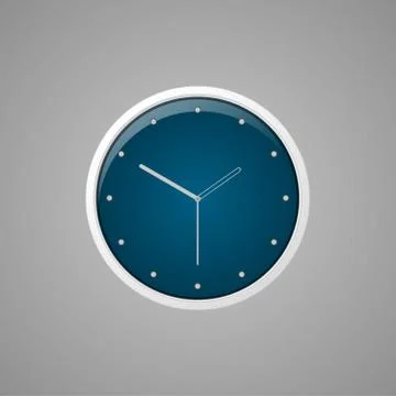 Blue wall clock Stock Illustration