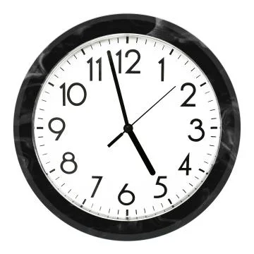 Blue wall clock. Isolated on white background. High quality photo. Stock Photos